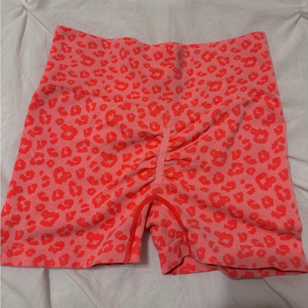 Leopard Print Pink Booty Shorts.